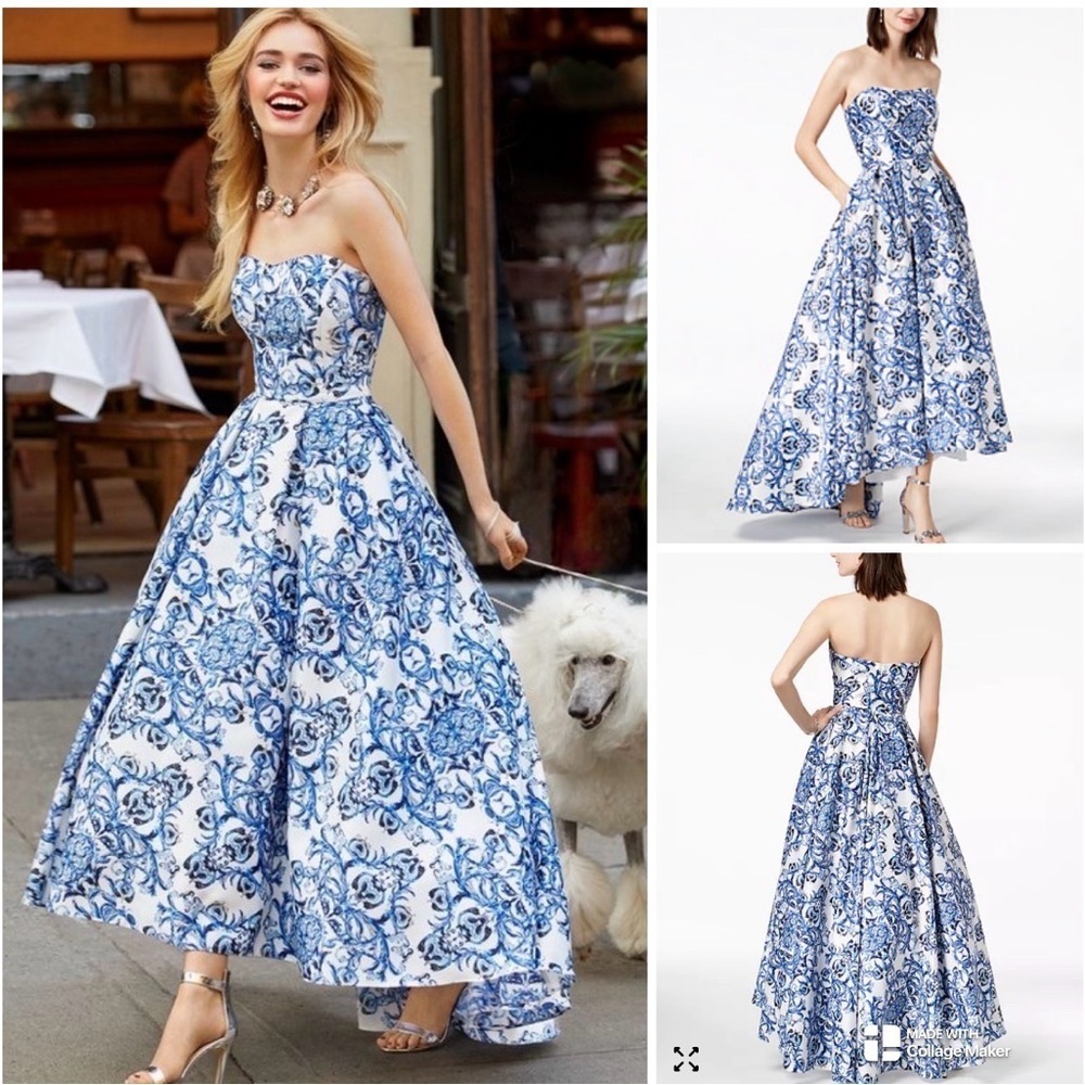 Camille La Vie strapless formal dress